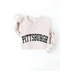 NEW OAT COLLECTIVE women's pittsburgh sweatshirt in heather dust